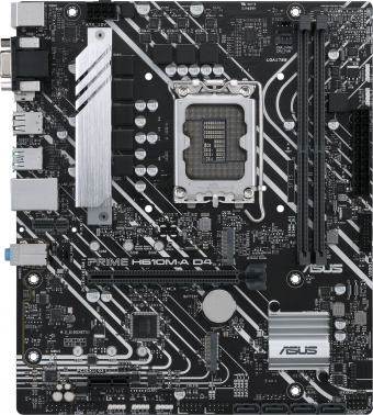 ASUS PRIME H610M-A D4-CSM, LGA1700, H610, 2*DDR4, D-Sub + DP + HDMI, SATA3, Audio, Gb LAN, USB 3.2*4, USB 2.0*6, COM*1 header (w/ o cable), mATX ; 90MB19P0-M0EAYC, 3 year