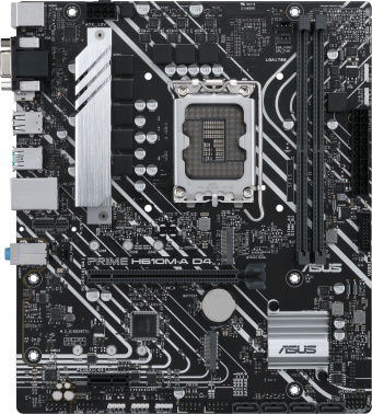 Материнская плата ASUS PRIME H610M-A D4-CSM, LGA1700, H610, 2*DDR4, D-Sub + DP + HDMI, SATA3, Audio, Gb LAN, USB 3.2*4, USB 2.0*6, COM*1 header (w/ o cable), mATX , 90MB19P0-M0EAYC, 3 year