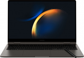 Ноутбук Samsung Galaxy book 3 360 NP750 Core i5 1340P 16Gb SSD512Gb Intel Iris Xe graphics 15.6" AMOLED Touch FHD (1920x1080) Windows 11 Home Single Language dk.grey WiFi BT Cam (NP750QFG-KA2IN)