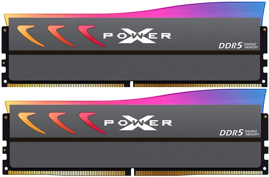Память DDR5 2x16GB 6400MHz Silicon Power SP032GXLWU64AFDK Xpower Storm RGB RTL Gaming PC5-51200 CL32 DIMM 288-pin 1.4В kit single rank с радиатором Ret