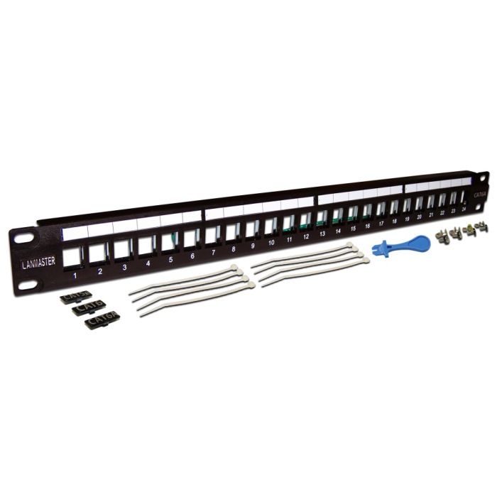 Картинка Патч-панель Lanmaster LAN-PPL24OK-STP 1U (LAN-PPL24OK-STP) 