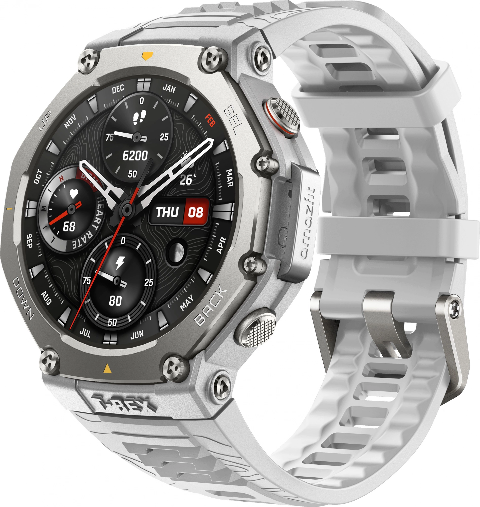 Смарт-часы Amazfit T-Rex 3 A2323 48.5мм 1.5" AMOLED корп.серый рем.серый разм.брасл.:145-210мм (1746881)