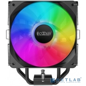 Кулер для процессора/ PCCooler PALADIN EX400 ARGB (180W, 4-pin PWM, 157mm, Al/Cu, 4x6mm, ARGB, 1x120mm, 73.6CFM, 28.6dBA, 1800RPM, S: 1851/1700/1200/115X, AM5/AM4, black)