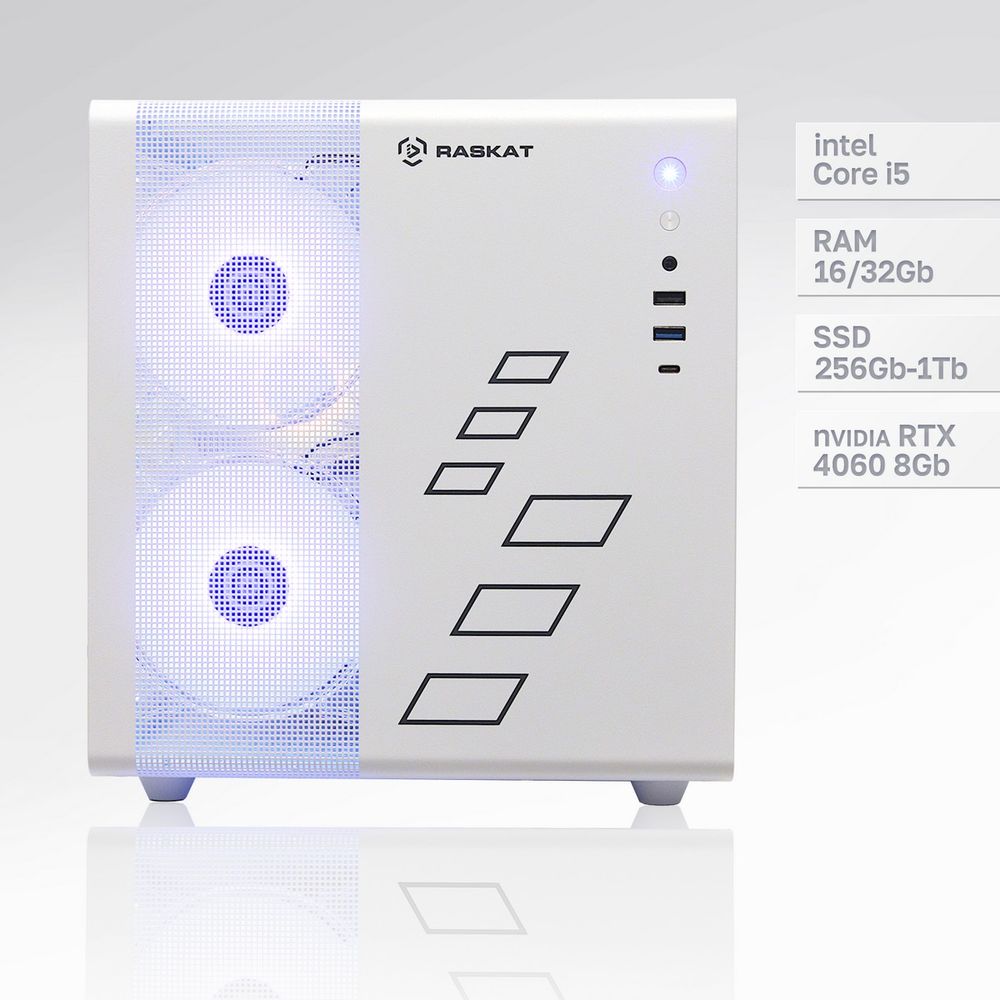Компьютер Raskat Strike 520 Bad Pack (Cоre i5 12400F, RAM 16GB, SSD 1024GB, RTX4060 8GB, White, NoOS) (STRIKE520155909||BP)