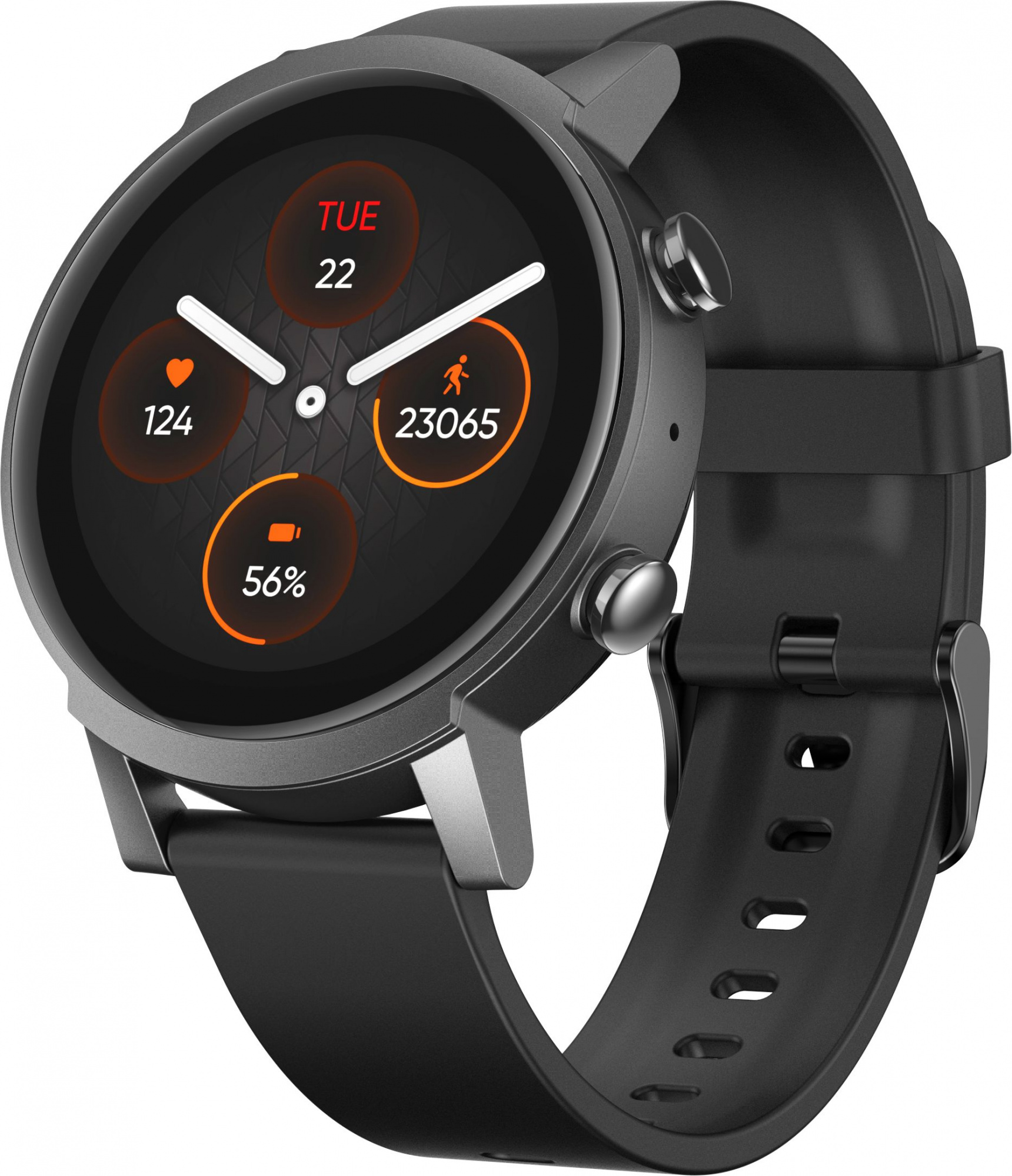 Смарт-часы ARK mobvoi Ticwatch E3 1.3" TFT корп.черный рем.черный разм.брасл.:22мм (P1034000400A)