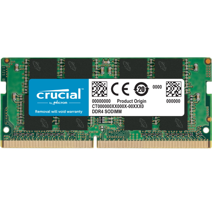 Модуль памяти Crucial by Micron DDR4 16GB 2666MHz PC4-21300 SODIMM CL19 1.2V RTL (CT16G4SFRA266)
