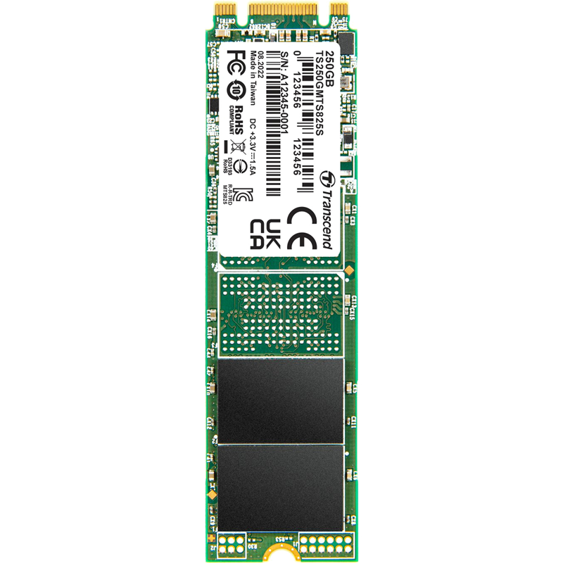 Transcend SSD 825S, 250GB, M.2(22x80mm), SATA3, 3D TLC, R/ W 500/ 330MB/ s, IOPs 40 000/ 75 000, TBW 90, DWPD 0.3 (3 года) (TS250GMTS825S)
