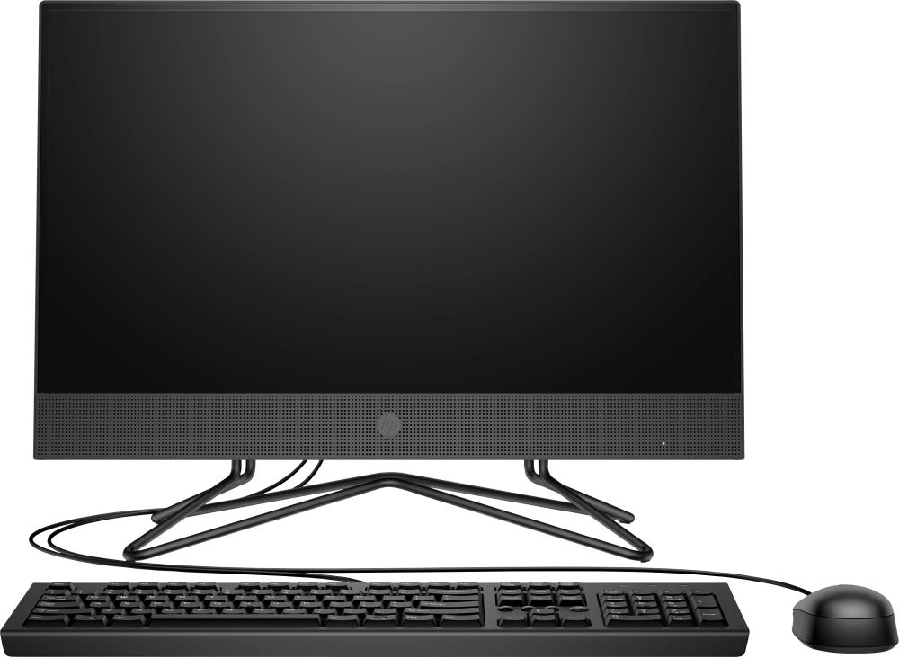 Моноблок HP 200 G4 21.5" FHD i5 1235U 8Gb SSD512Gb DVDRW DOS GbitEth WiFi BT клавиатура мышь черный 1920x1080 (6D418EA)
