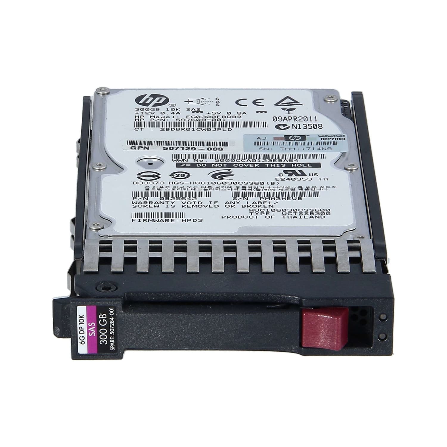 Эскиз Жесткий диск HP 300GB 6G SAS 10K rpm SFF (507284-001)