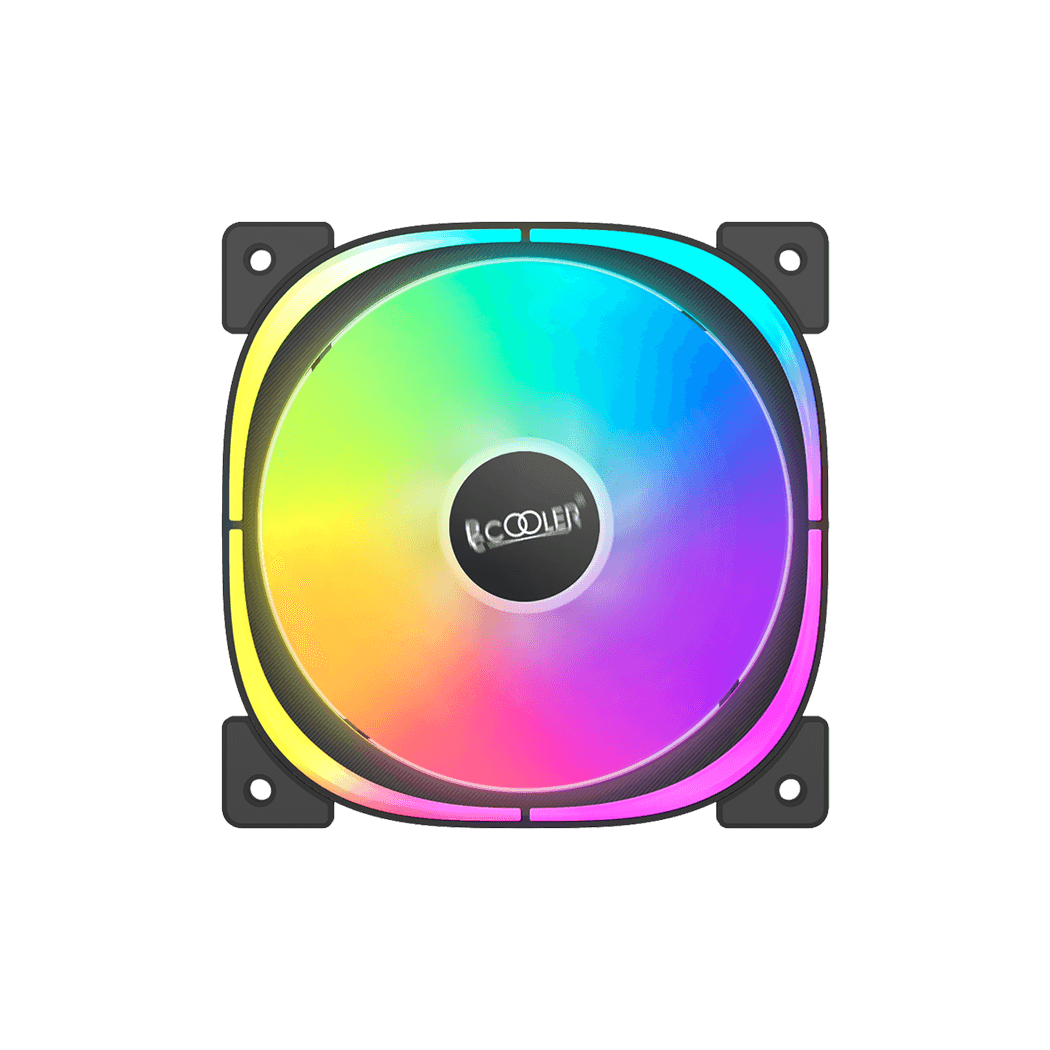 Кулер для корпуса/ Case Cooler PCCooler EF 120 ARGB BK 3 IN 1 (120x120x25mm, 4-pin PWM, ARGB, 37.98CFM, 25.7dBA, 1500RPM, Black, 3pcs)