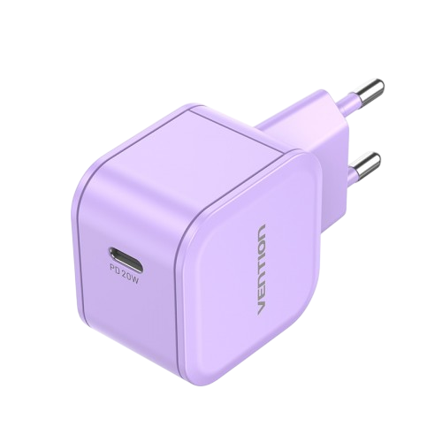 Сетевое зарядное устройство Vention на 1 порт USB С 20W Фиолетовый, шт. (FEJV0-EU)