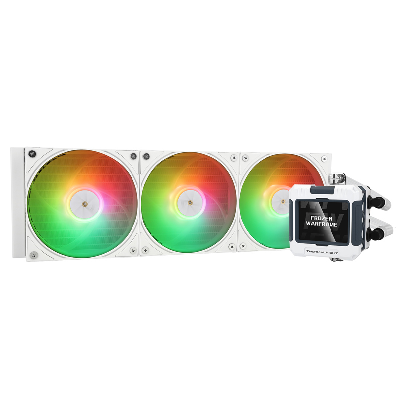 Водяное охлаждение для процессора/ Thermalright Frozen Warframe 360 White Argb (360mm, White, ARGB/ Fans: 3x120mm, 70.84CFM, 29.8dBA, 2000RPM/ Pump height 60mm, 23dBA, 3000RPM, Rad thickness 27mm/ S: (F-WFRAME-360-WH-ARGB)