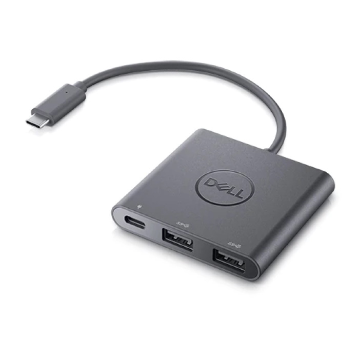 Эскиз Адаптер Dell USB-C to Dual USB-A with Power Pass-Through (470-AEGX)