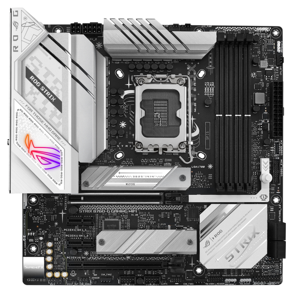 Материнская плата ASUS ROG STRIX B760-G GAMING WIFI, LGA1700, B760, 4*DDR5, HDMI+DP, 4xSATA3 + RAID, M2, Audio, Gb LAN, USB 3.2, USB 2.0, ATX (90MB1EQ0-M0EAY0)