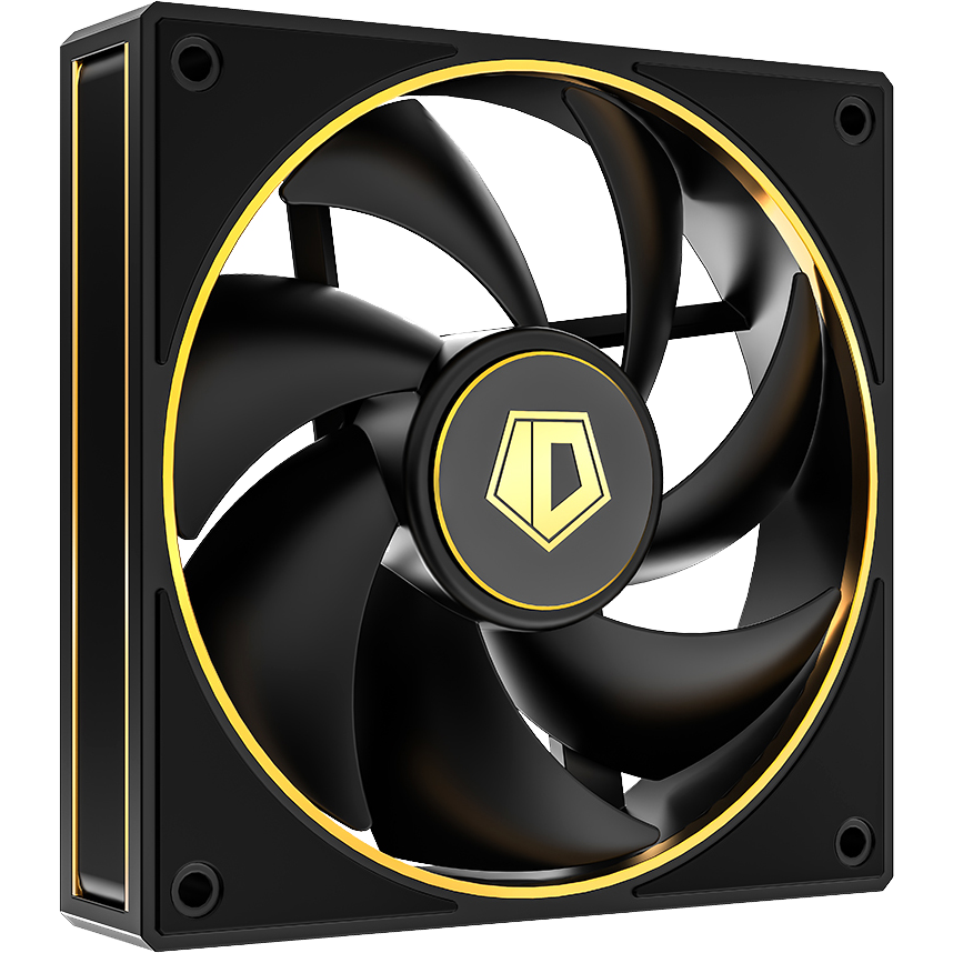 Кулер для корпуса/ Case Cooler ID-COOLING AF-127-GDL (120x120x27mm, 4-pin PWM, 78CFM, 29.9dBA, 2000RPM, Black)