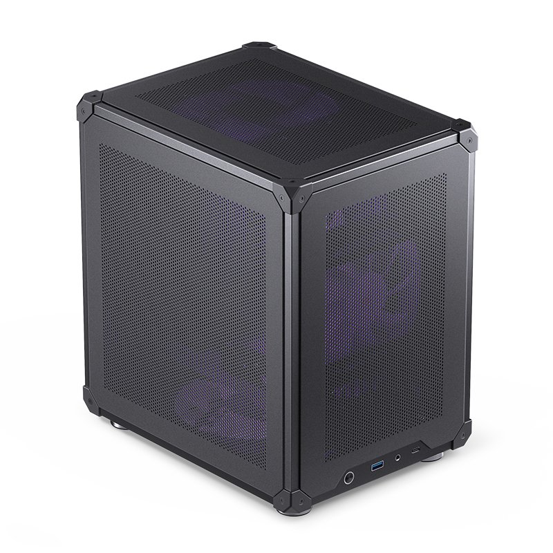 Корпус без блока питания/ JONSBO C6, Mini-Tower, no fan, 1xUSB-A 3.0 + 1xUSB-C 3.1, mATX, mITX Black (C6 BLACK)