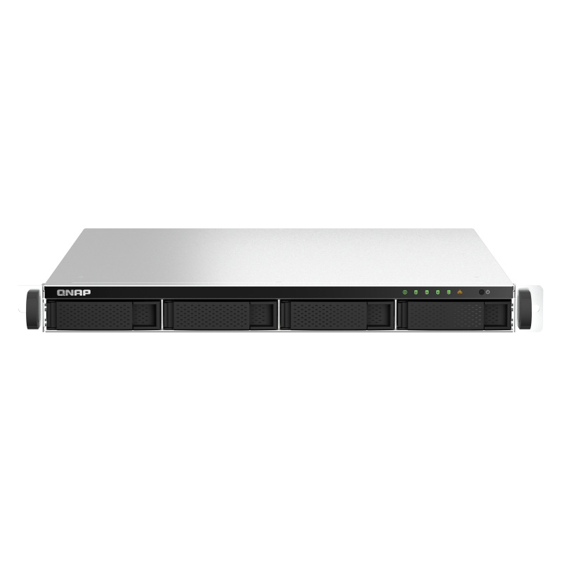 Сетевое хранилище без дисков/ SMB QNAP TS-464U-RP-8G NAS 4 HDD trays, rackmount 1U, 2 PSU. 4-core Intel Celeron N5105/ N5095 2.0-2.9 GHz, 8 GB RAM MAX, 2x2.5 Gigabit Ethernet, 4xUSB, 1xHDMI . PCIe Gen