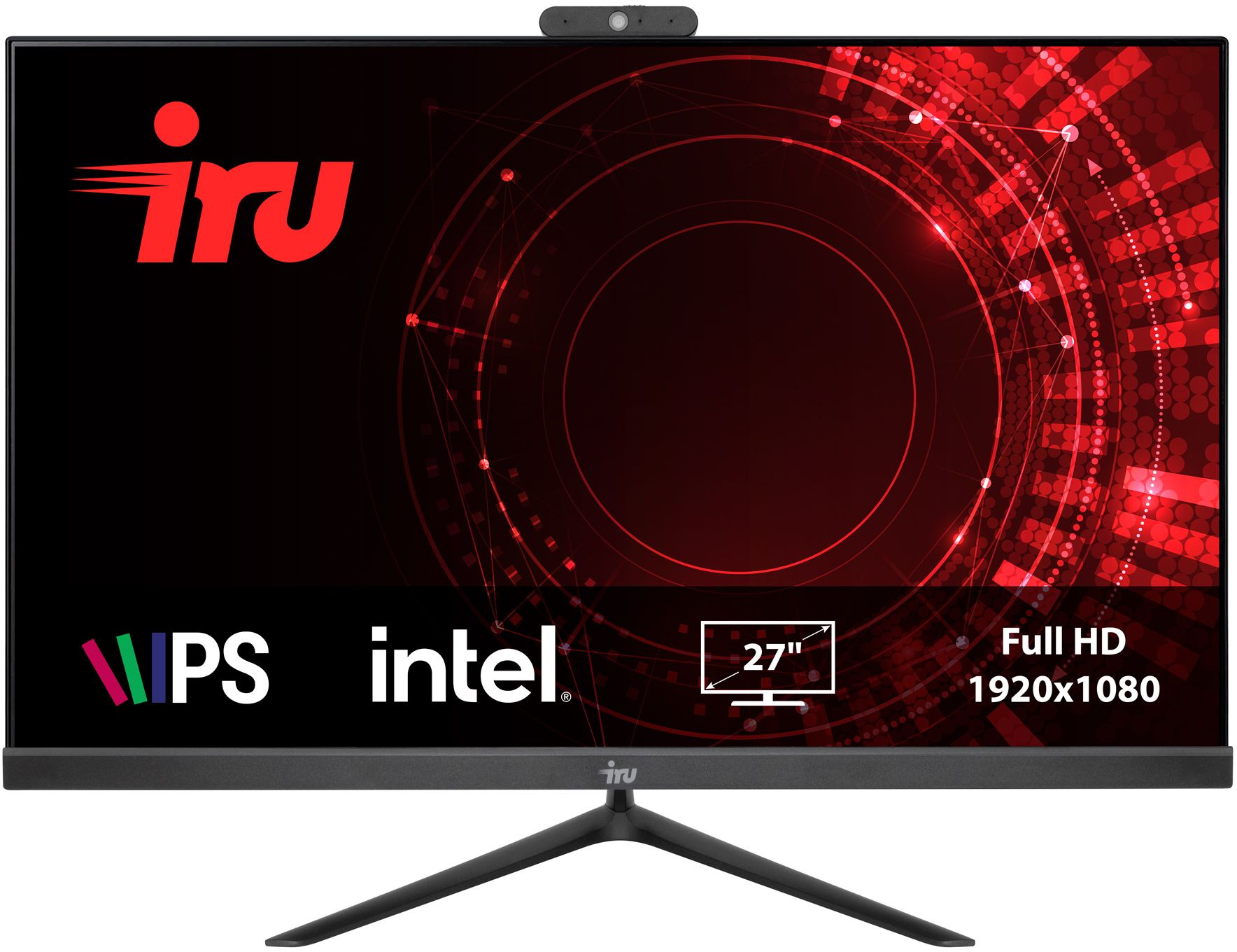 Моноблок IRU Office 27IH5P 27" Full HD i5 11400 (2.6) 16Gb SSD512Gb UHDG 730 Free DOS GbitEth WiFi BT 120W Cam черный 1920x1080 (1865970)