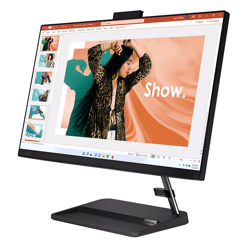 Моноблок Lenovo IdeaCentre AIO 3 24IAP7 23.8"(1920x1080 IPS)/Core i3 1215U(1.2Ghz)/8Gb/512SSDGb/noDVD/BT/WiFi/7.03kg/black/noOS + RU kbd, mouse USB (F0GH0171RU)