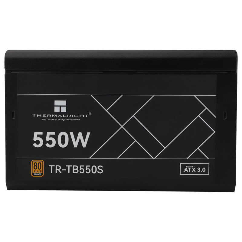 Блок питания 550W/ Thermalright, 550W 80+ Bronze (ATX, 3, Non-modular, 1x24(20+4)pin 550mm, 1xCPU*2 8(4+4)pin 600+150mm, 1xPCIe 8(6+2)pin 450mm, 1xSATA*3+MOLEX4pin*1 400+150+150+150mm, 1xSATA*2+MOLEX4pin*2 400+150+150+150mm, Acti (TR-TB550S)
