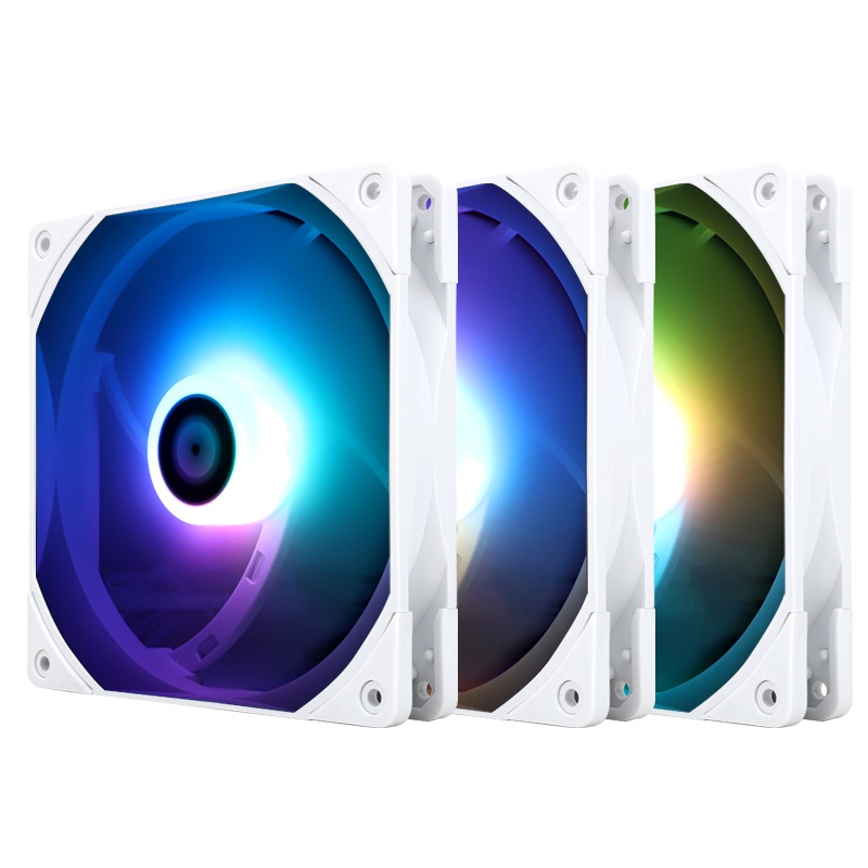 Кулер для корпуса/ Case Cooler Thermalright TL-C14W-Sx3 (140x140x26mm, 4-pin PWM, ARGB, 74.3CFM, 26.6dBA, 1500RPM, White)