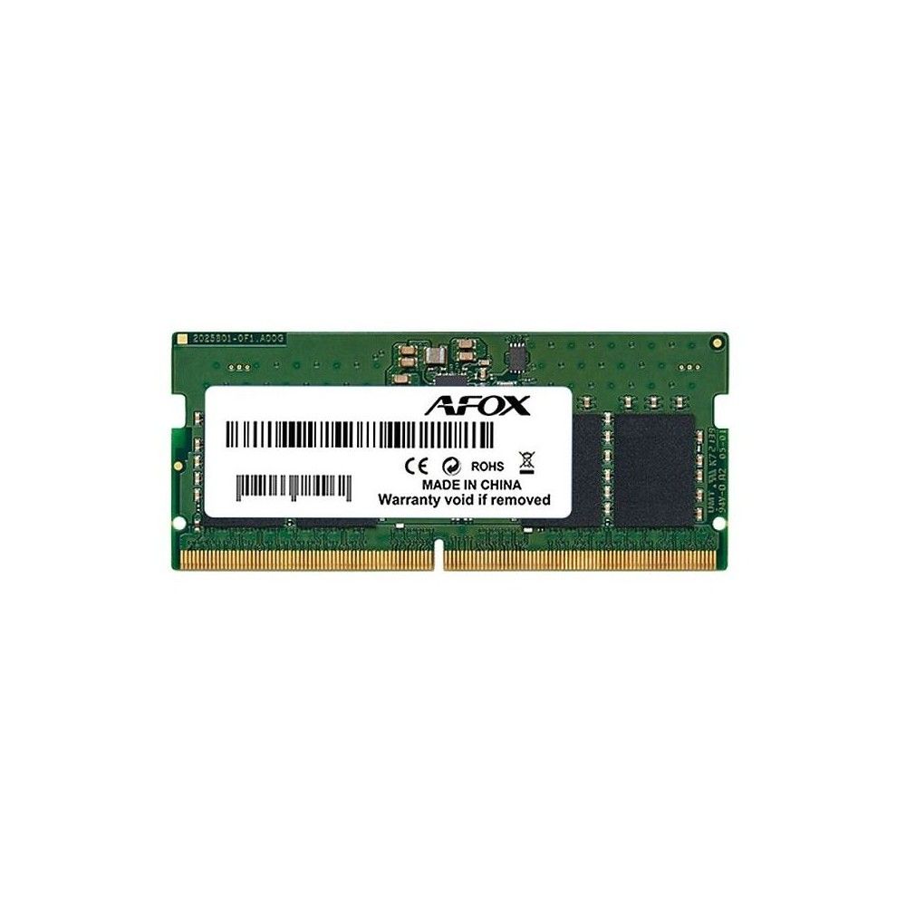 Модуль памяти Afox 16GB DDR5 5600Mhz SO-DIMM Single Channel Package (1x16GB) , PC5-44800, 262- Pin, Non-ECC, Un-Buffered, CL46-46-46-90, 1.1V (AFSD516D6S2P)