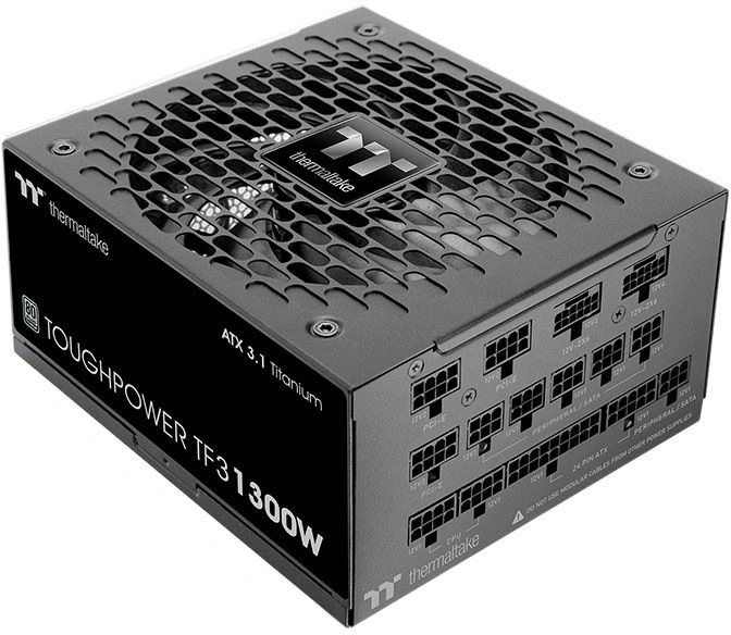 Блок питания Thermaltake ATX 1300W Toughpower TF1300 80+ titanium 24pin APFC 140mm fan color LED 12xSATA Cab Manag RTL (PS-TPD-1300FNFATE-1)