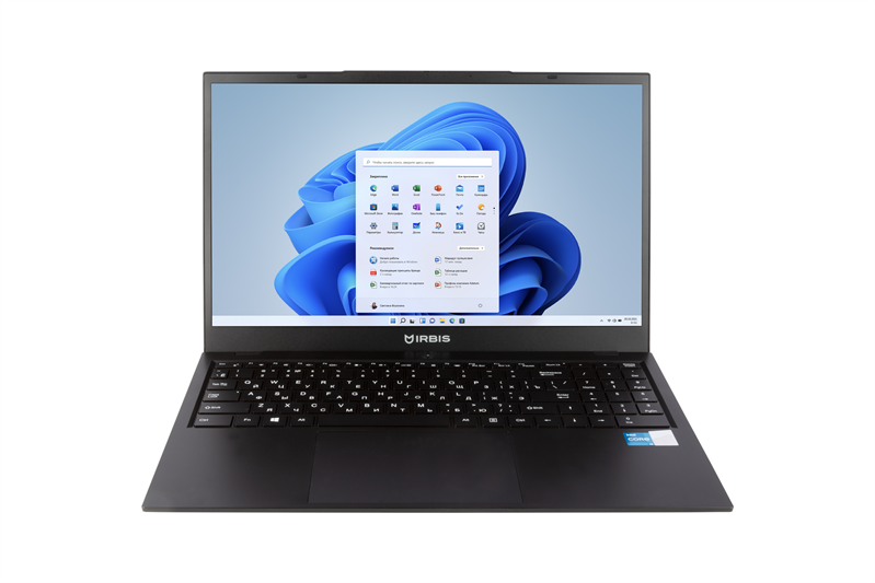 Ноутбук IRBIS 15N 15.6" FHD (1920x1080) IPS AG,Core i3-1215U,8Gb DDR4-3200(1),512Gb SSD,Wi-Fi 6+BT 5,5300mAh,Metal Case,Kbd Backlit,1.77kg,Black,3y warranty,Win11Pro (52266)