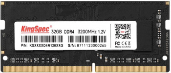 Память DDR4 32Gb 3200MHz Kingspec KS3200D4N12032G RTL PC4-25600 SO-DIMM 260-pin 1.35В Ret