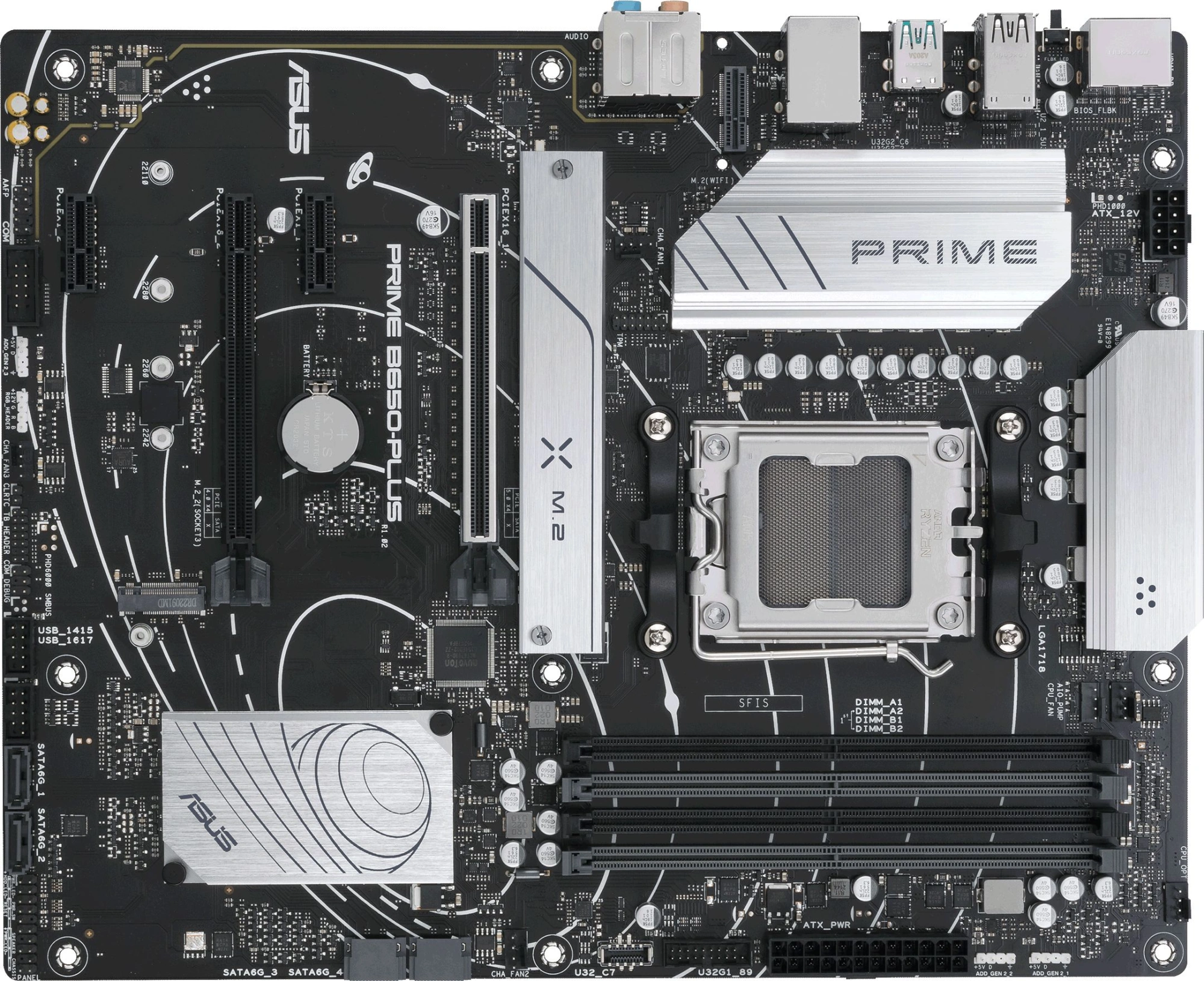 ASUS PRIME B650-PLUS, Socket AM5, B650, 4*DDR5, HDMI+DP, 4xSATA3 + RAID, M2, Audio, Gb LAN, USB 3.2, USB 2.0,ATX; 90MB1BS0-M0EAYC (PRIME B650-PLUS-CSM)