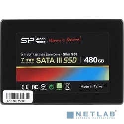 Solid State Disk Silicon Power Slim S55 480Gb SATA-III 2,5”/ 7мм 500MBs/ 450MBs SP480GBSS3S55S25