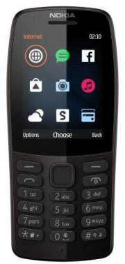 Мобильный телефон Nokia 210 Dual Sim черный моноблок 2Sim 2.4" 240x320 0.3Mpix GSM900/1800 MP3 FM microSD max64Gb (16OTRB01A02)