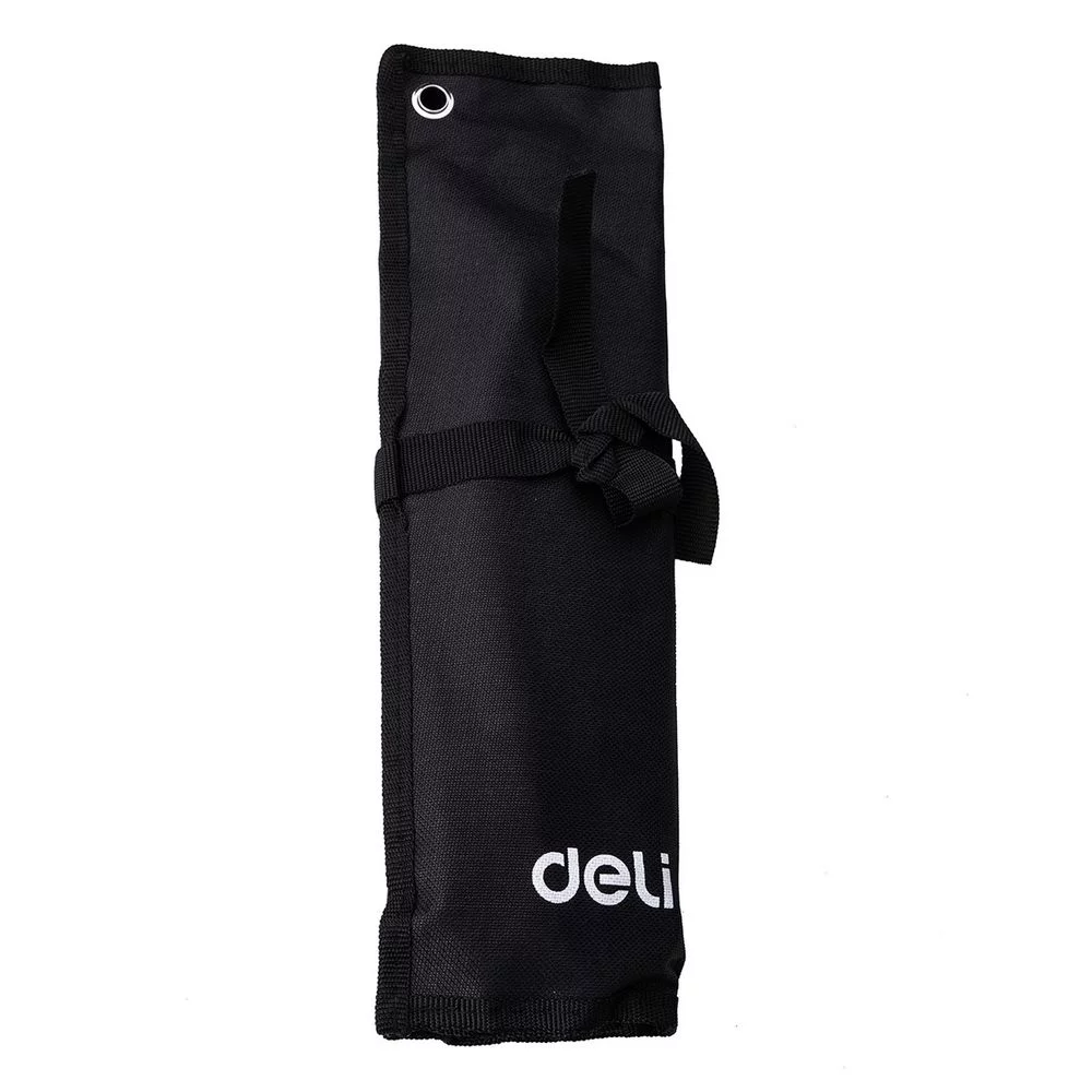 Ключи Deli Набор комбинированных гаечных ключей 12 шт Deli DL130012A размеры 6,8,10,11,12,13,14,15,17,19,22,24мм, матовая хромированная поверхность, чехол из ткани Оксфорд