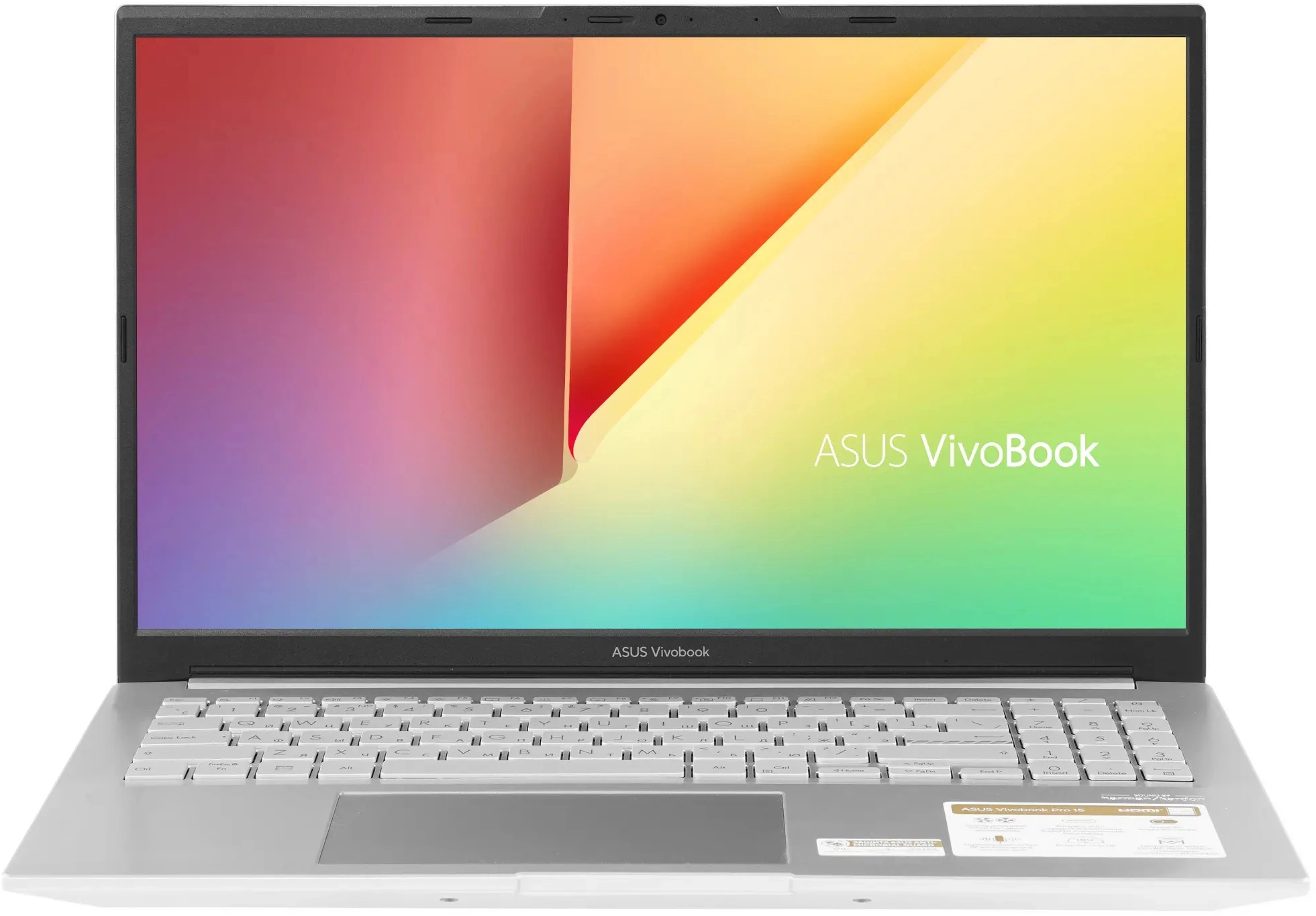 Ноутбук Asus Vivobook Pro 15 OLED M6500XU-MA106 Ryzen 9 7940HS 16Gb SSD1Tb NVIDIA GeForce RTX4050 6Gb 15.6" OLED 2.8K (2880x1620) noOS silver WiFi BT Cam (90NB1202-M00440)