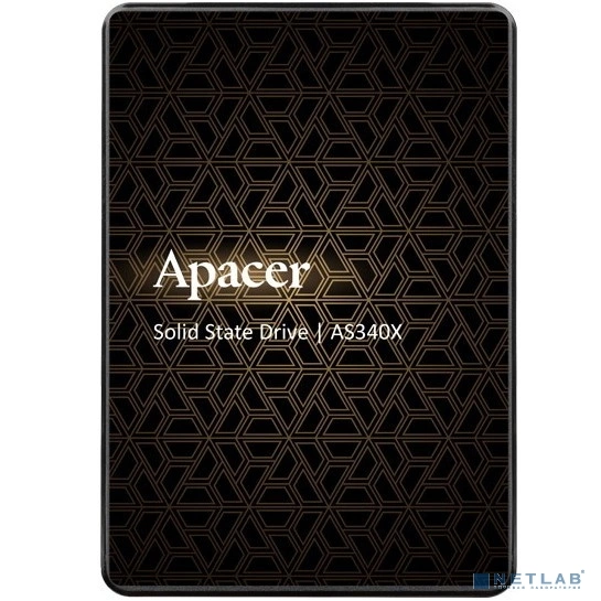 Apacer SSD PANTHER AS340X 240Gb SATA 2.5" 7mm, R550/ W520 Mb/ s, 3D NAND, IOPS 38K/ 75K, MTBF 1,5M, 140TBW, Retail, 3 years (AP240GAS340XC-1)