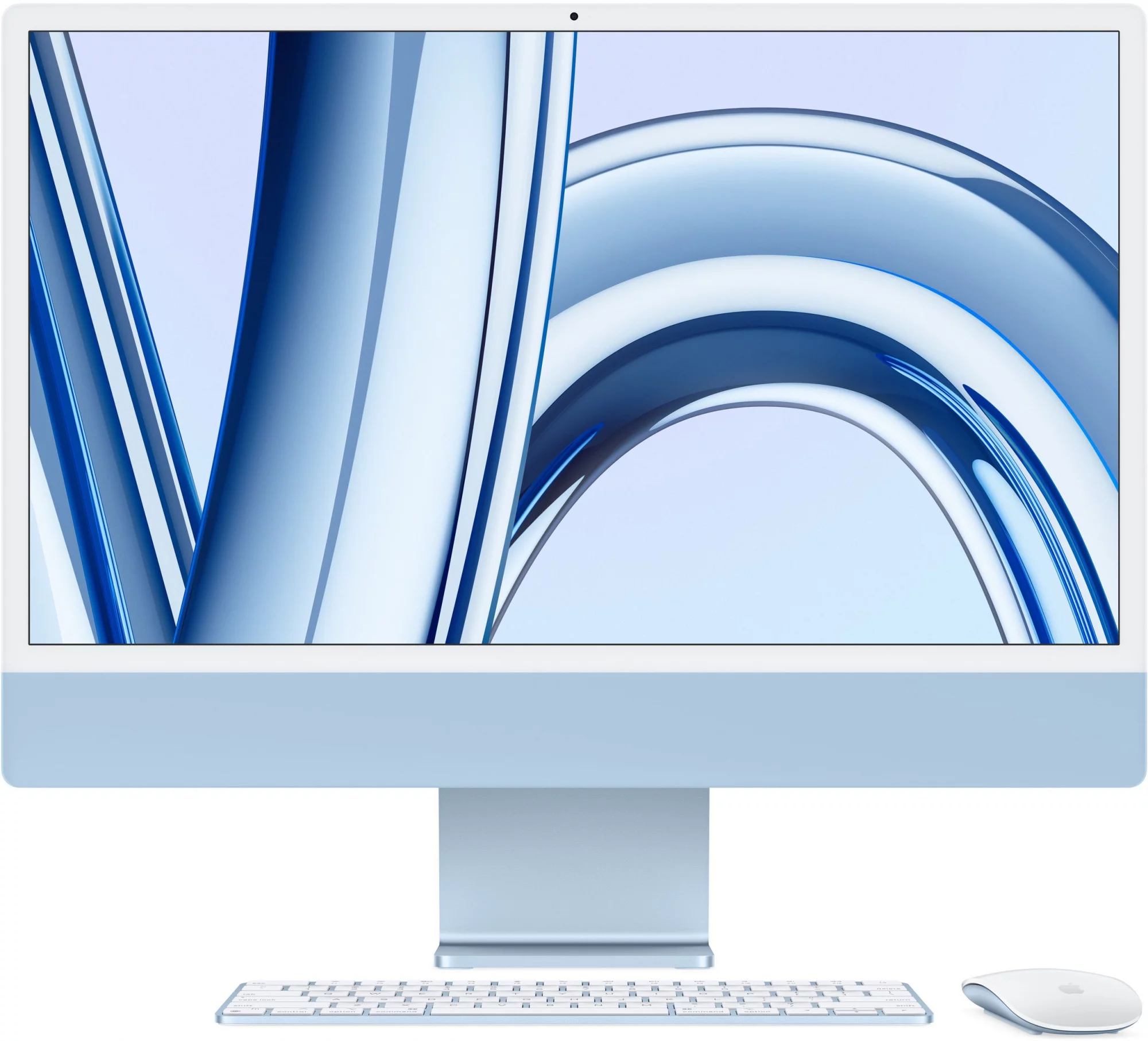 Моноблок Apple iMac A2874 24" 4.5K M3 8 core (4.05) 8Gb SSD256Gb 8 core GPU macOS WiFi BT клавиатура мышь Cam синий 4480x2520 (Z197000DV)