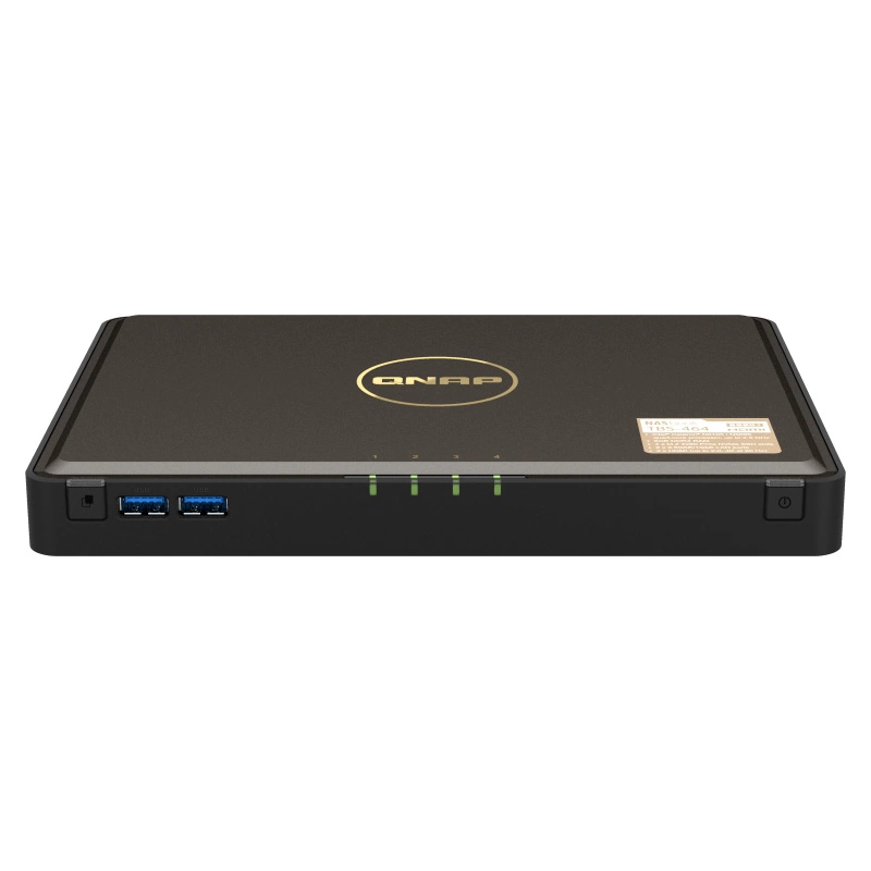 SMB QNAP TBS-464-8G NAS 4-bay M.2 NVMe, Intel Celeron N5105 4-core/4-thread 2.0-2.9 GHz, 8 GB DDR4, 2 x 2.5 GbE, 2xUSB 3.2 Gen 1 port, 3xUSB 2.0 port, 2xHDMI Output