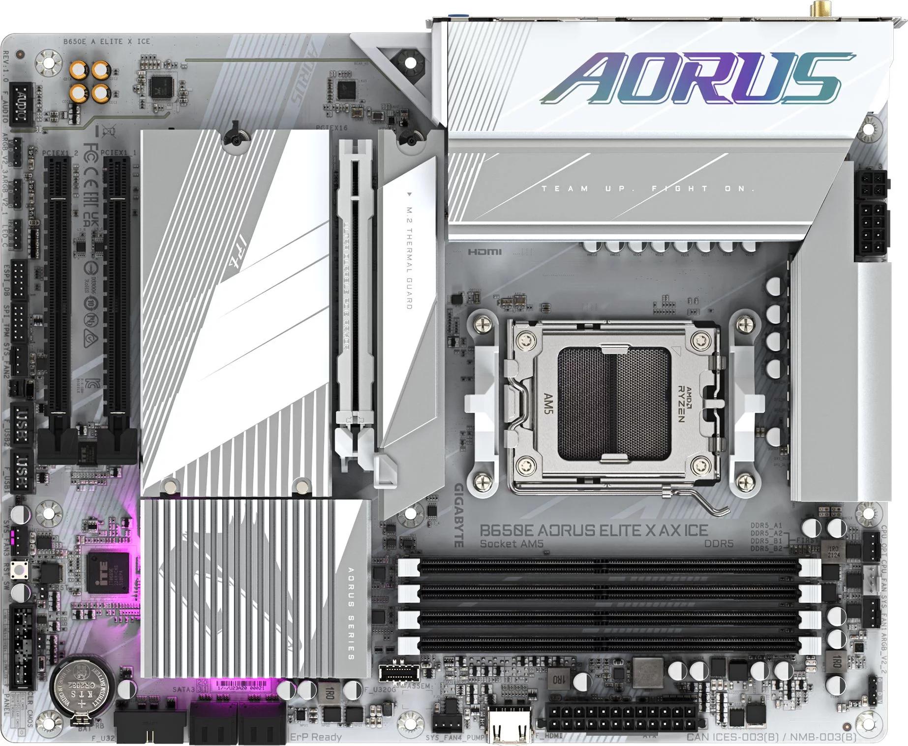 Материнская плата Gigabyte B650E A ELITE X ICE SocketAM5 AMD B650 4xDDR5 ATX AC`97 8ch(7.1) 2.5Gg RAID+HDMI