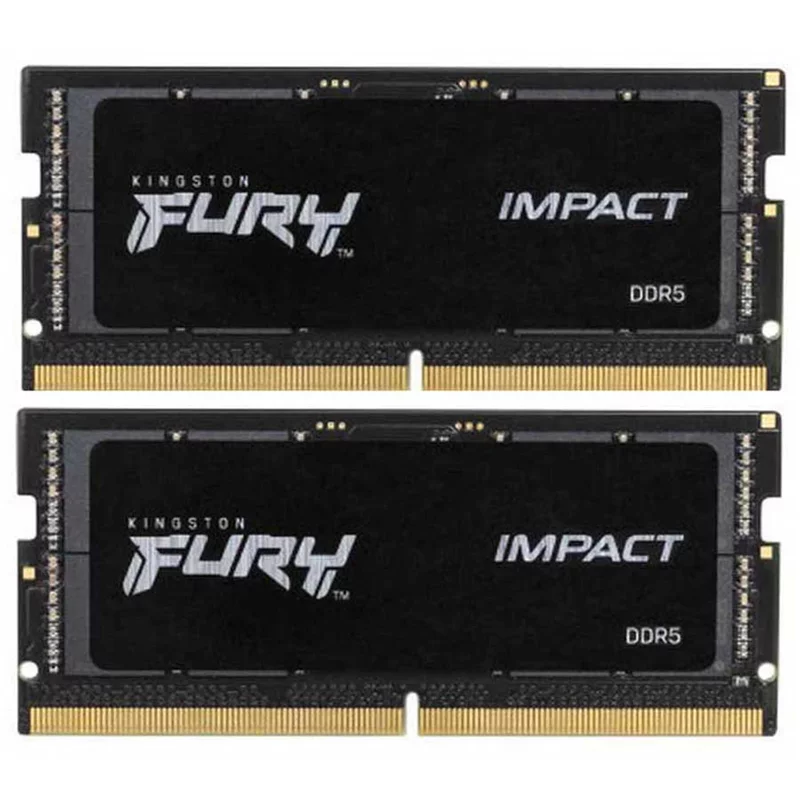 Память оперативная/ Kingston 32GB 4800MT/ s DDR5 CL38 SODIMM (Kit of 2) FURY Impact PnP (KF548S38IBK2-32)