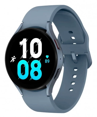 Смарт-часы Samsung Galaxy Watch 5 44мм 1.4" AMOLED корп.серебристый рем.белый (SM-R910NZBAMEA)