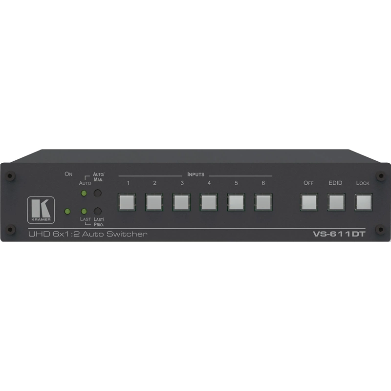 Коммутатор 6х1 HDMI с автоматическим переключением и дополнительным выходом HDBaseT, коммутация по наличию сигнала, поддержка 4K60 4:2:0, POE, а (VS-611DT)