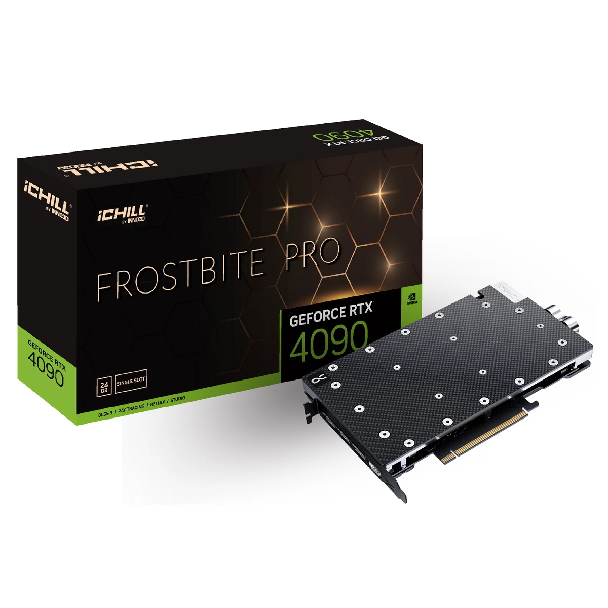 RTX4090 ICHILL FROSTBITE PRO 24GB GDDR6X 384-bit DPx3 HDMI Water Block Tubing RTL (C4090-246X-1833FBP)