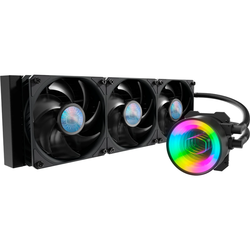 Cooler Master MasterLiquid ML360 Mirror (300W, 360mm, ARGB, fans: 3x120mm/62CFM/27dBa/1800rpm, 2066/2011-v3/2011/1200/1156/1155/1151-v2/1151-v1/1150/AM4/AM3+/AM3/AM2+/AM2/FM2+/FM2/FM1) (MLX-D36M-A18PK-R1)