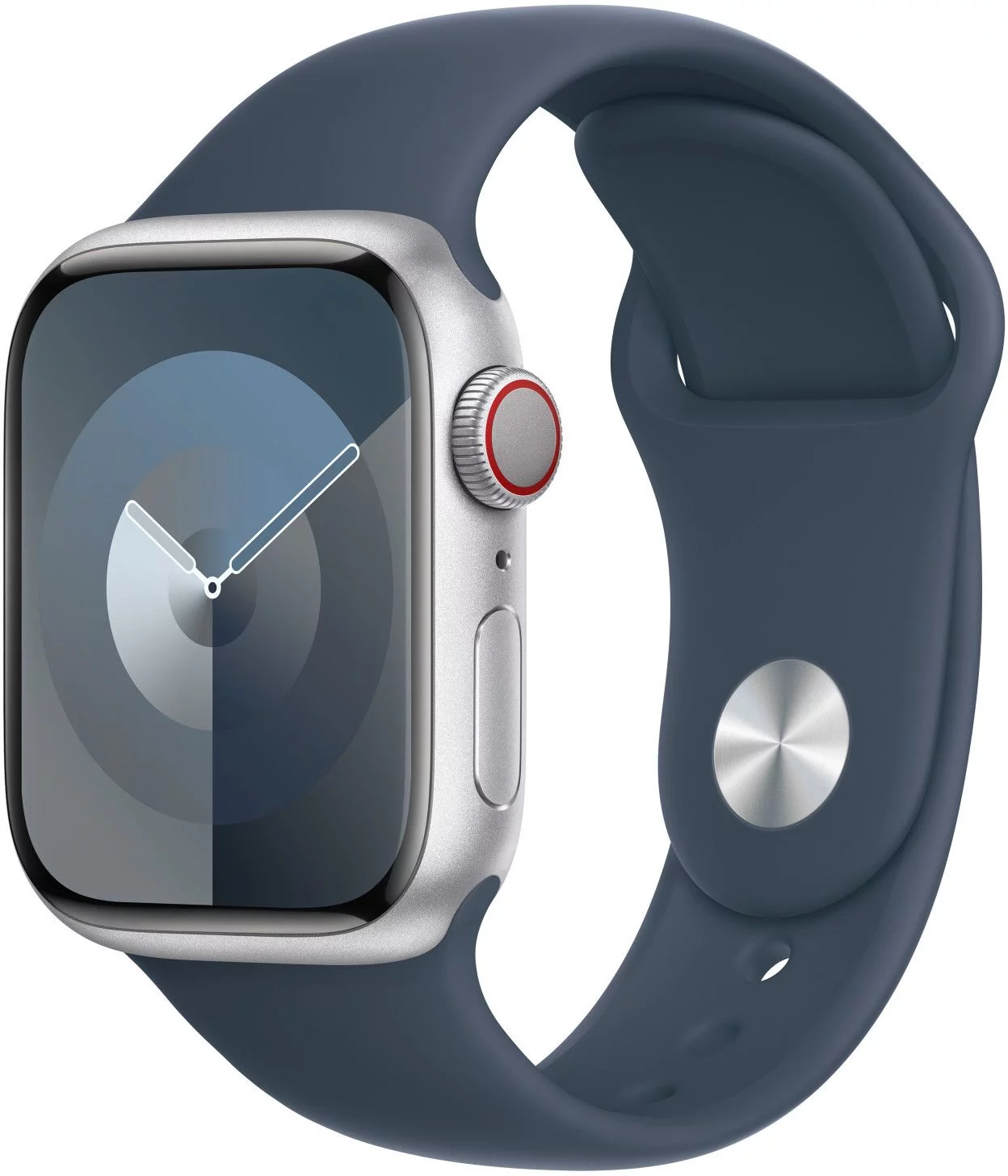 Смарт-часы Apple Watch SE 2023 A2723 44мм OLED корп.серебристый Sport Band рем.синий разм.брасл.:160-210мм (MREE3LL/ A) (MREE3LL/A)