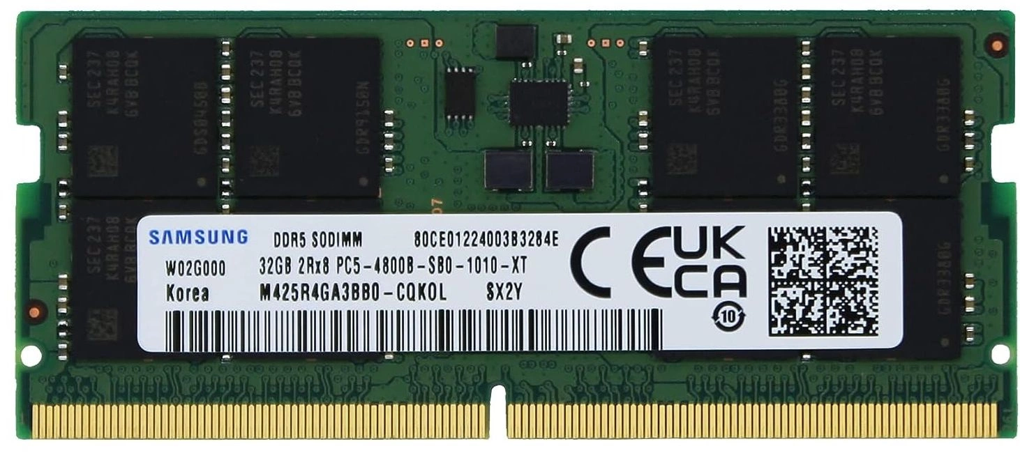 Samsung DDR5 32GB SO-DIMM 4800MHz (M425R4GA3BB0-CQK) 1 year, OEM
