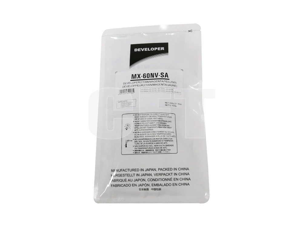 Девелопер MX-60NVSA для SHARP MX-3050N/4050N/5070N/C3081R/C5081D (CET) CMY, 600г, 400000 стр., CET171010