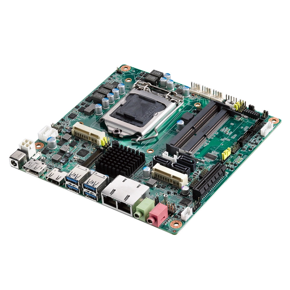 AIMB-285G2-00A2E Advantech Mini-ITX, Supports Intel® 7th &amp; 6th Gen Core™ i processor (LGA1151) with Intel H110, with DP/ HDMI/ VGA, 2 COM, Dual LAN, PCIe x4, miniPCIe, DDR4, DC Input, (требуется установка батарейки CR2032 with cable)