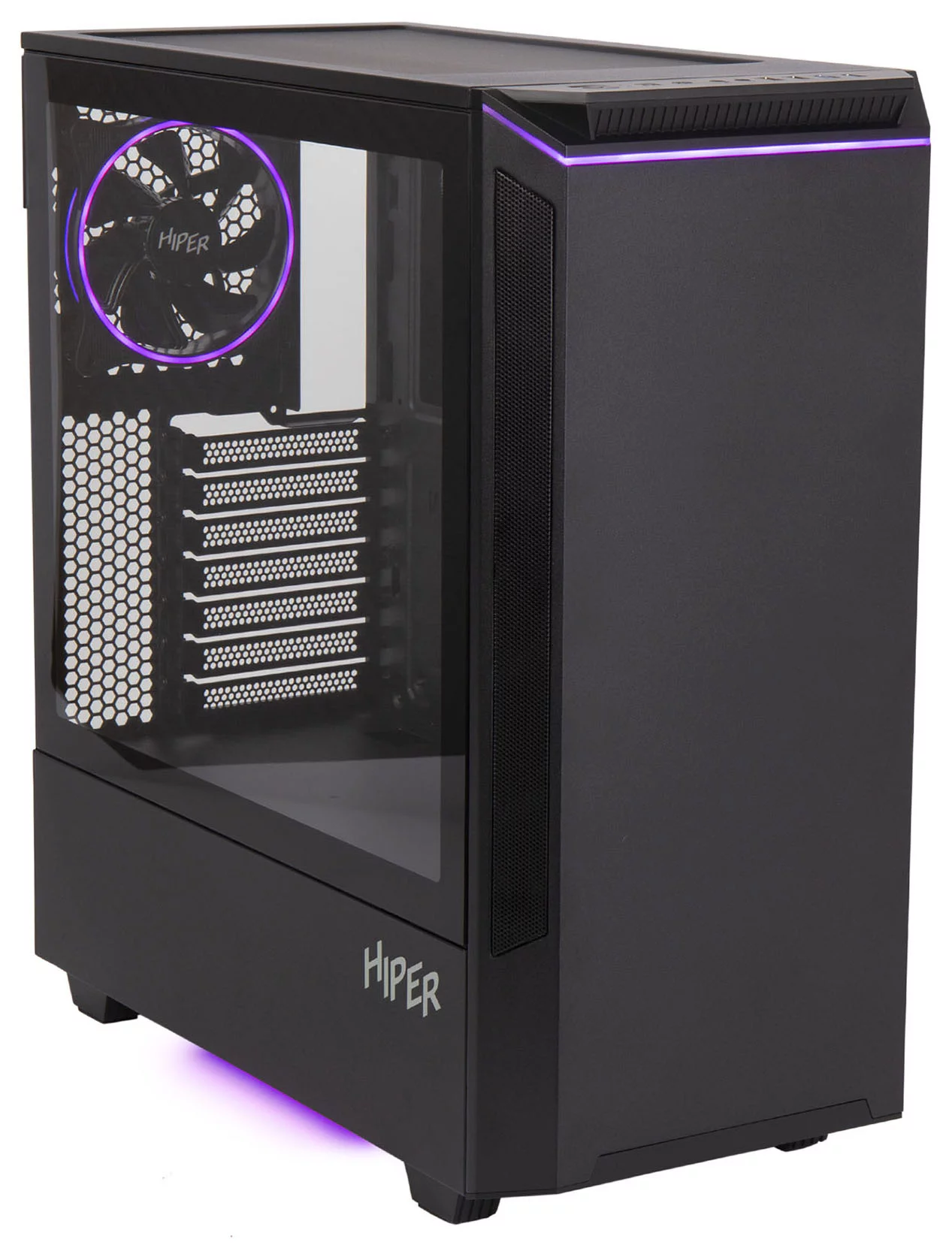 CASE HIPER PB81 черный без БП ATX 3x120mm 2xUSB2.0 2xUSB3.0 audio bott PSU