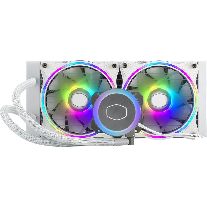 Cooler Master ML240 ILLUSION White Edition 27mm wide radiator,120mm ARGB Gen2 fan*2,Pump ARGB Gen 2 LED (MLX-D24M-A18PW-R1)