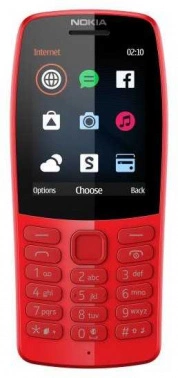 Мобильный телефон Nokia 210 Dual Sim красный моноблок 2Sim 2.4" 240x320 0.3Mpix GSM900/1800 MP3 FM microSD max64Gb (16OTRR01A01)